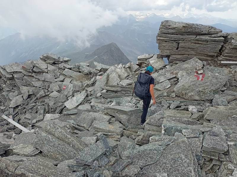 suťovisko výstupu na Ankogel